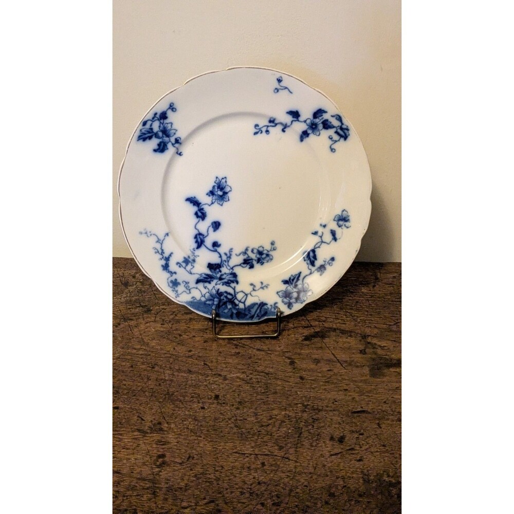 Antique W.H. Grindley Flow Blue 10" Dinner Plate - Duchess Pattern Rd 134534